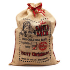 Jute Santa Sack - This Child Has Been Nice Print