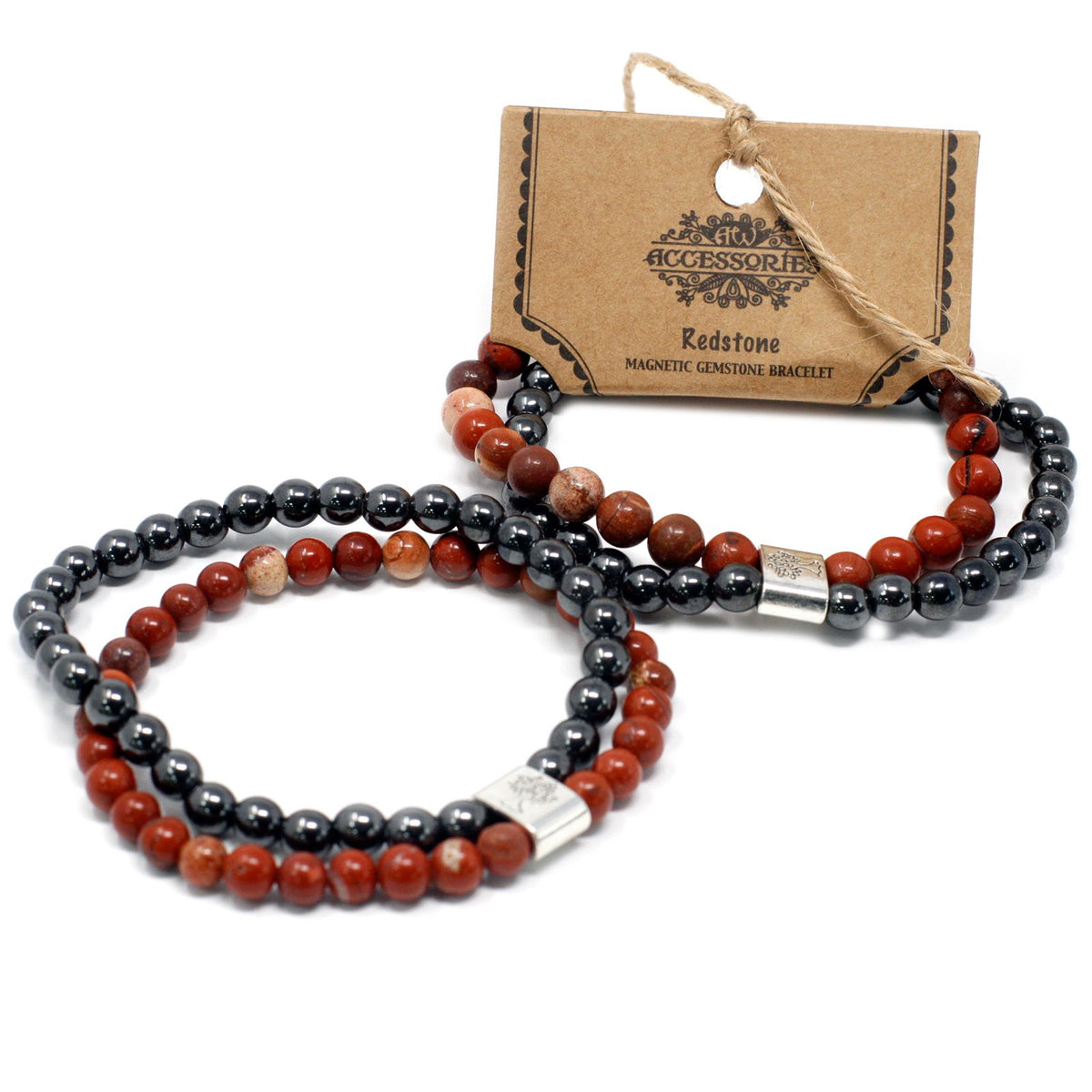 Magnetic Red Jasper Gemstone Bracelet – view 4