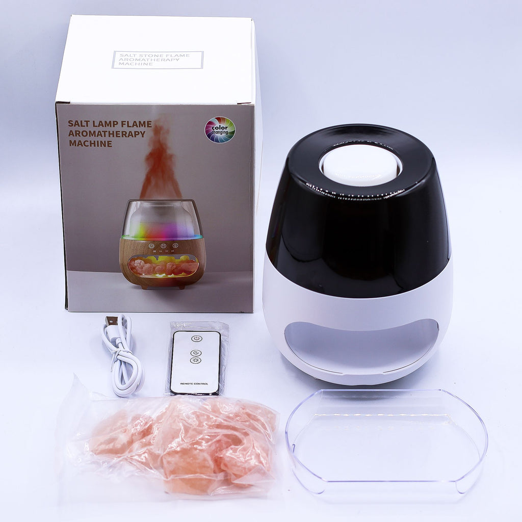 Salt Stone Flame-Effect USB Aroma Diffuser with Timer – view 2