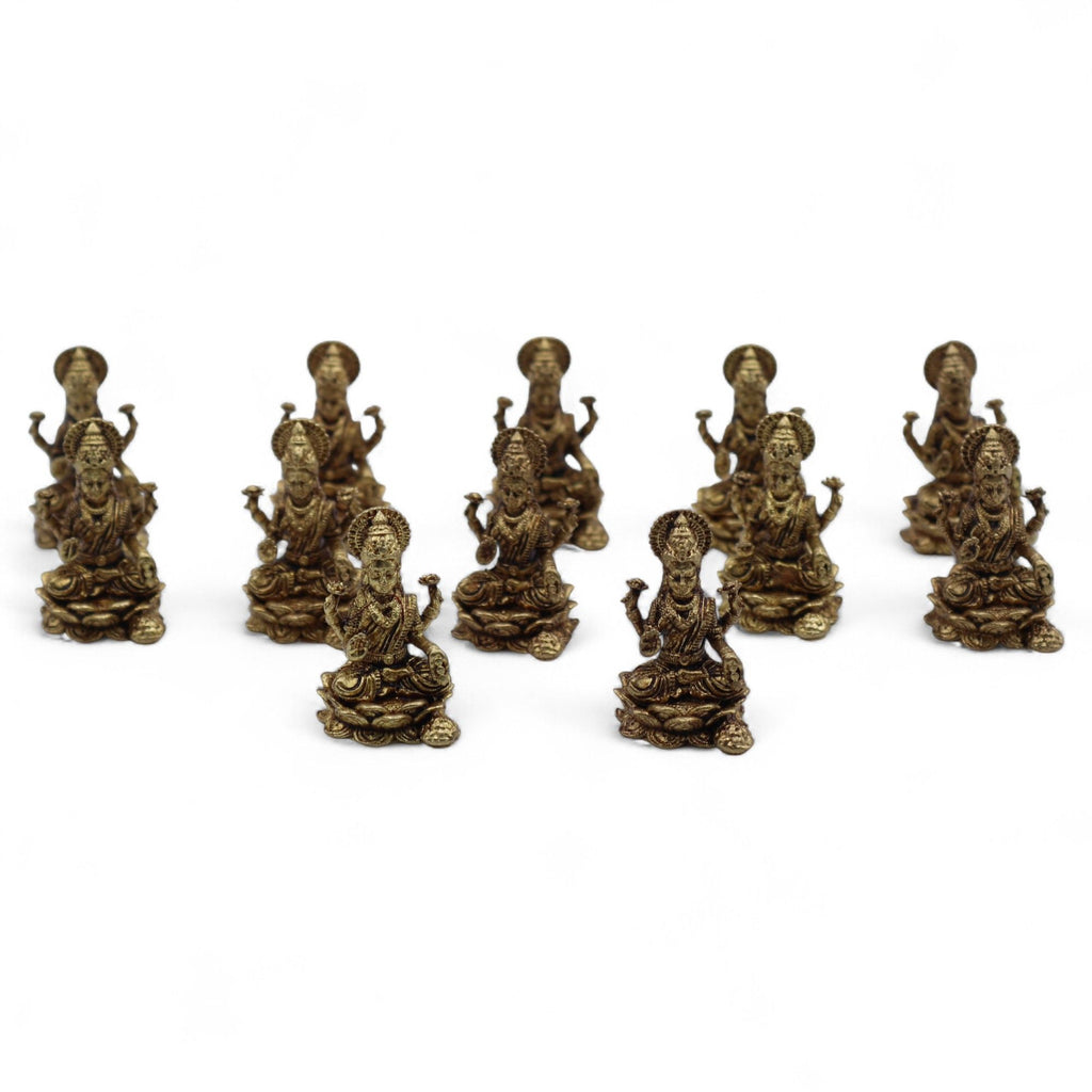 Brass Laxmi Miniature Statue - 30mm – view 8