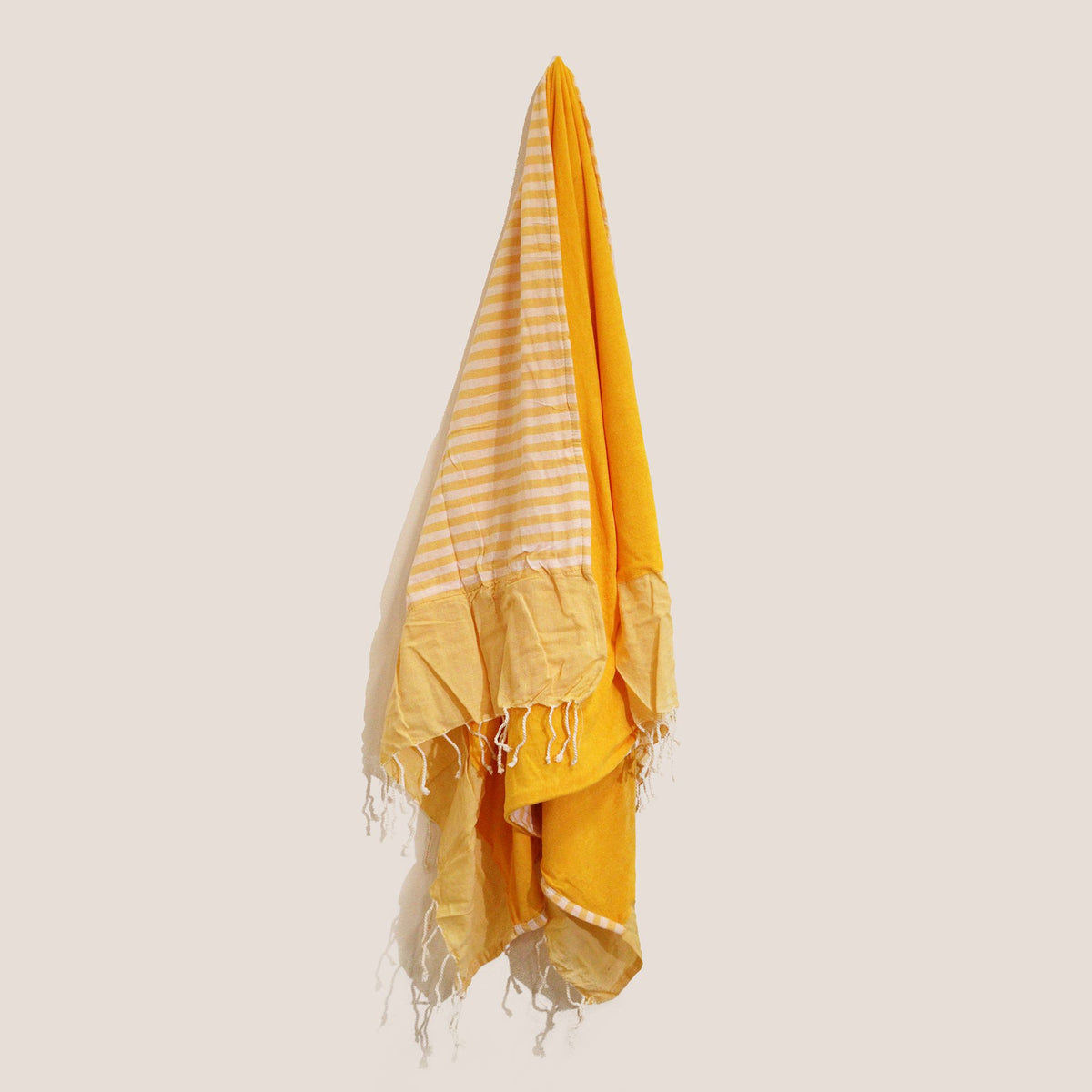Cotton Pareo Towel - 100x180 cm - Sunny Yellow – view 3