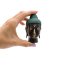 Antique-Finish Brass Buddha Head – Small
