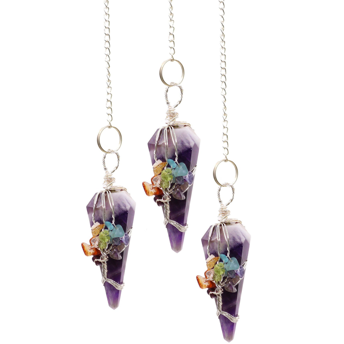 Magic Pendulum - Seven Chakra Amethyst