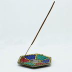 Hex Plate Tibetan Mosaic Cone & Stick Holder – view 3