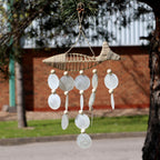 String Fish & Natural Capiz Shell Wind Chime – view 5