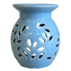 Floral Ceramic Oil Burner - Blue – view 3