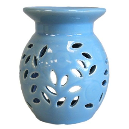 Floral Ceramic Oil Burner - Blue – view 3