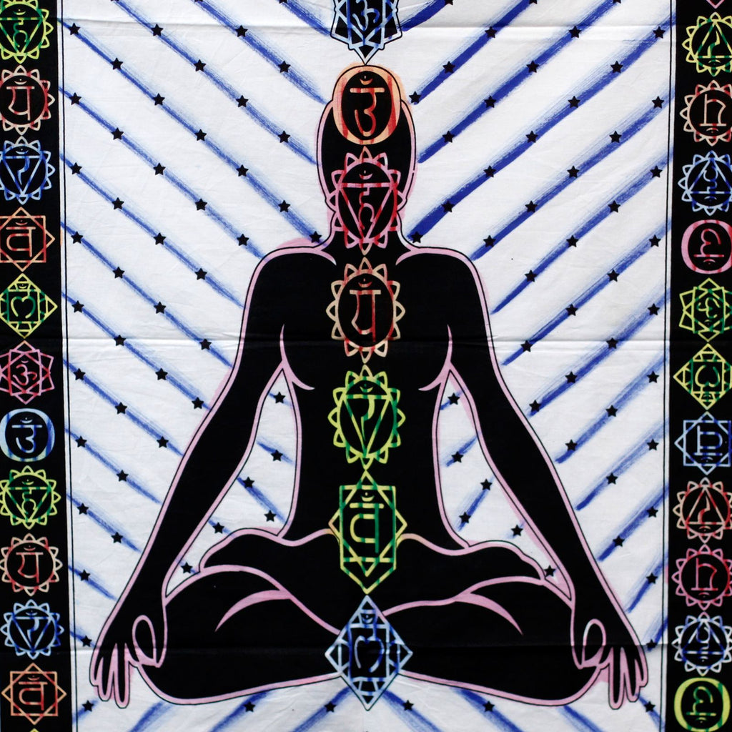 Handbrushed Cotton Wall Hanging - Chakra Buddha – view 4