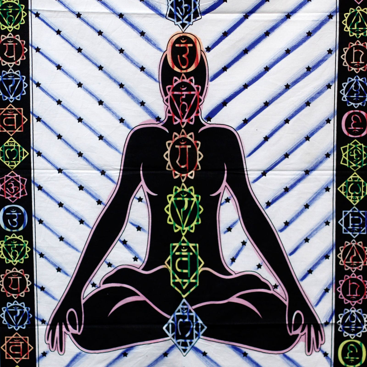 Handbrushed Cotton Wall Hanging - Chakra Buddha – view 4