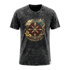 Nomad Sari Stonewashed T-Shirt - Compass of Life - Charcoal - Small – view 4