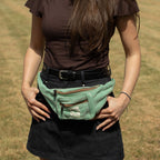 Cotton Hemp Style Belt (or Fanny) Bag - Sage – view 9