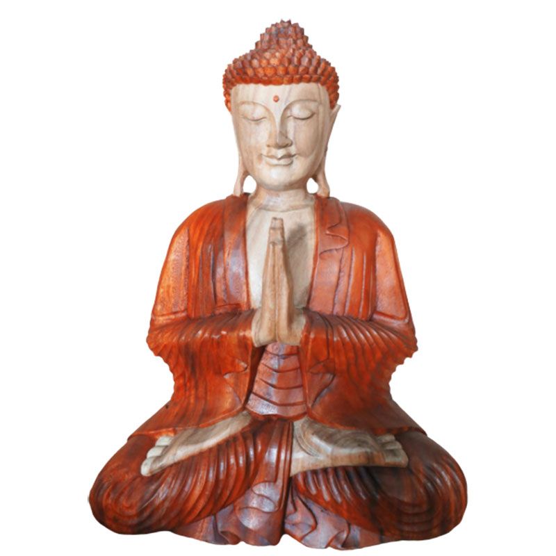 Hand Carved Buddha Statue, Welcome Pose, 30cm – view 2