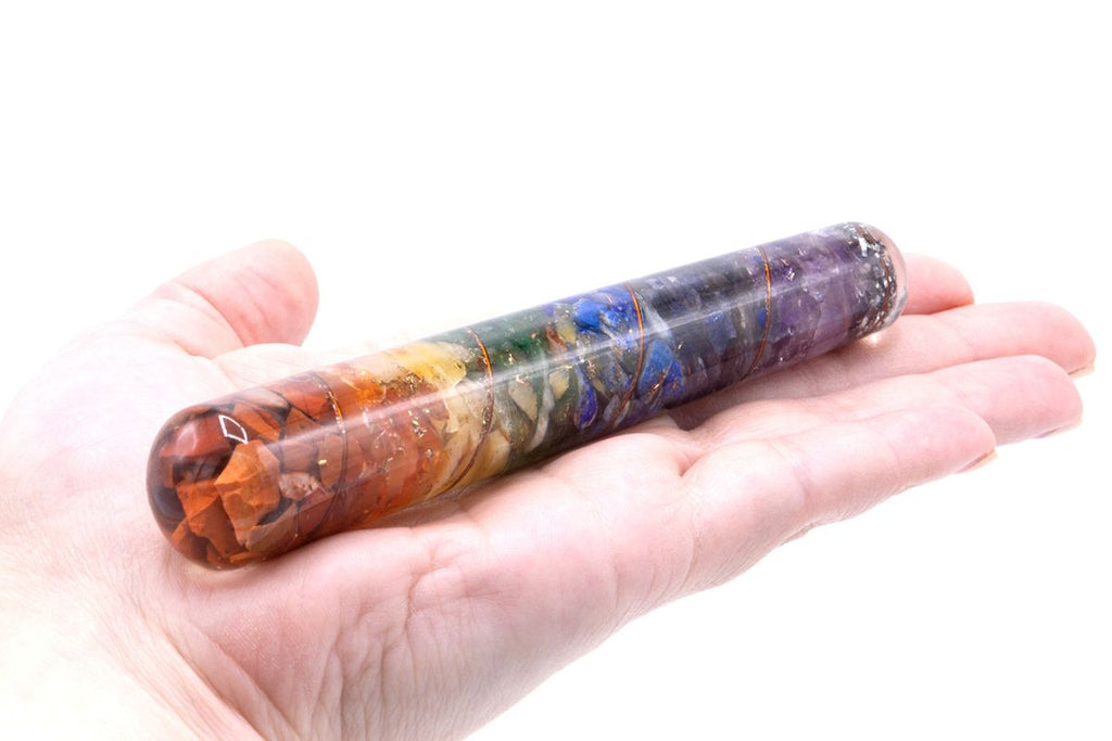Orgonite Chakra and Copper Healing Wand, 140 x 30mm – view 2