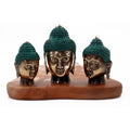 Brass Buddha Head Set of 3 – Assorted Sizes