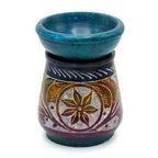 Small Soapstone Oil Burner 8cm - Flower Motif – view 2