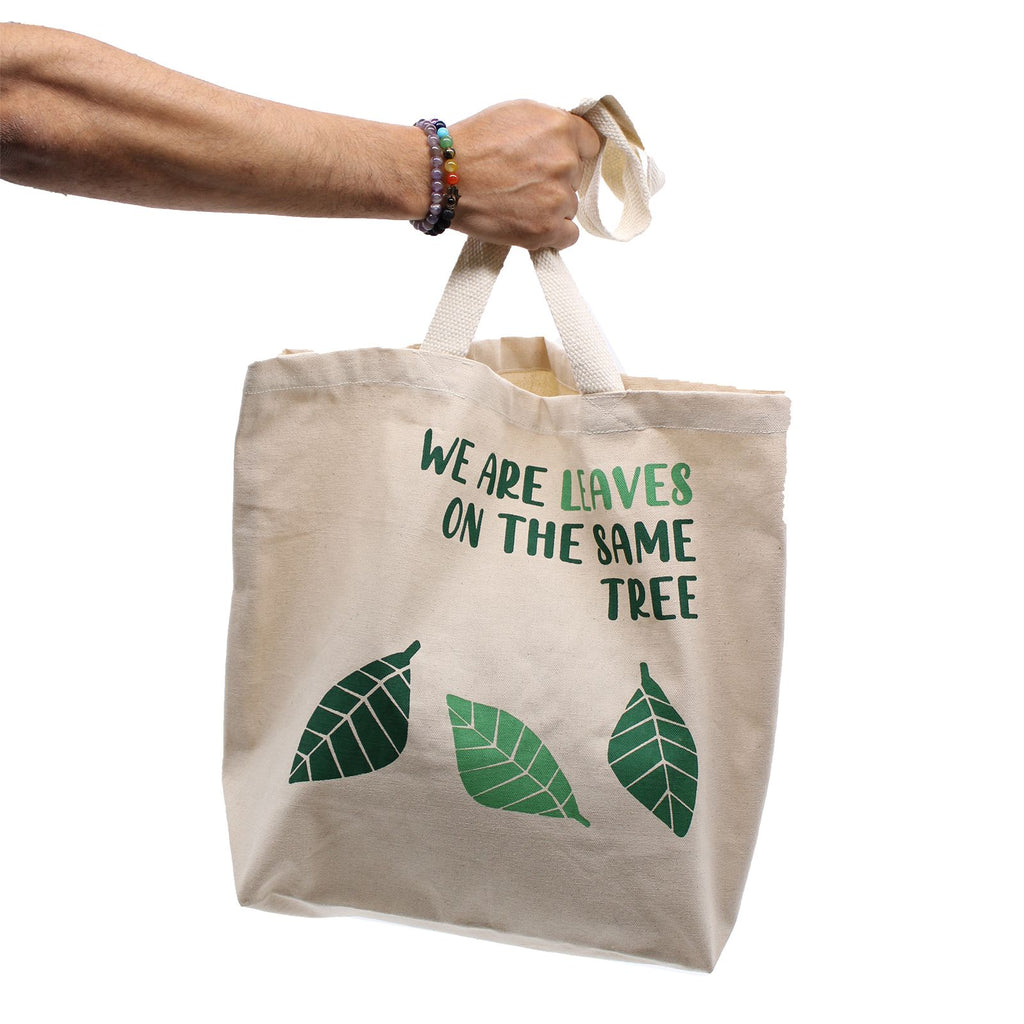 Printed Cotton Bag - We are Waves, Natural – view 2