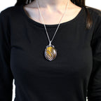 Swirl Wrapped Tiger Eye Gemstone Necklace – view 4