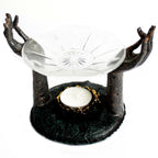 Antique Buddha Om Hands Oil Burner