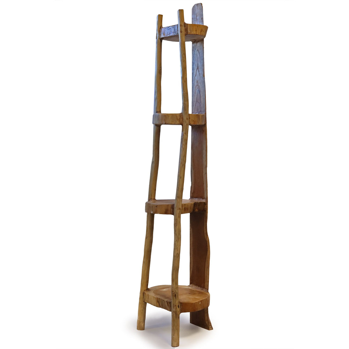 Natural Teak Corner Unit, 4 Shelves – view 4
