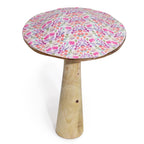 Pretty Floral Enamelled Mushroom Ornament - Large 20cm – view 4