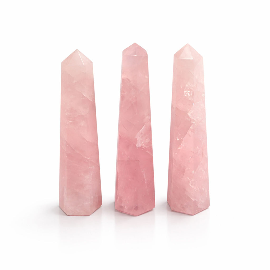Rose Quartz Six Face Obelisk Point approx 11cm – view 3