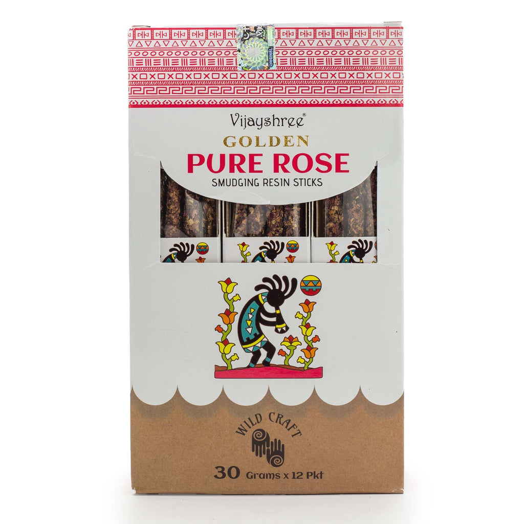 Golden Pure Rose Smudging Resin Sticks - 30g Pack of 6 – view 2