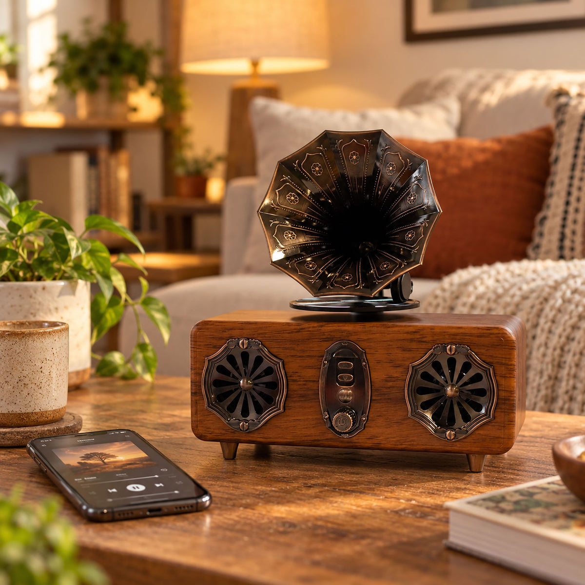 Retro Double Gramophone Bluetooth Speaker