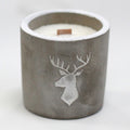 Concrete Wooden Wick Candle - Whiskey & Woodsmoke
