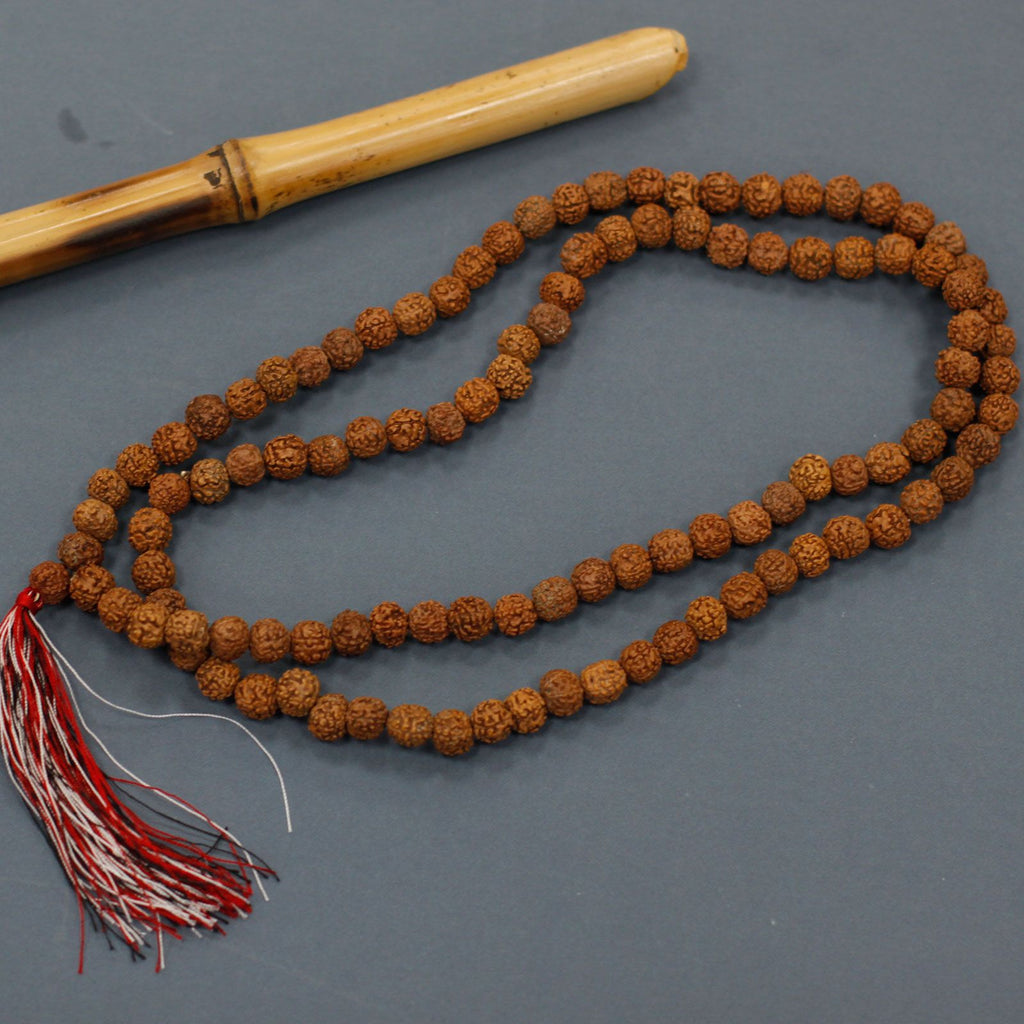 108 Bead Rudraksha Mala Bracelet - Natural – view 4