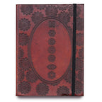 Small Vegetable Tanned Leather Notebook with Strap – Chakra Mandala – view 6