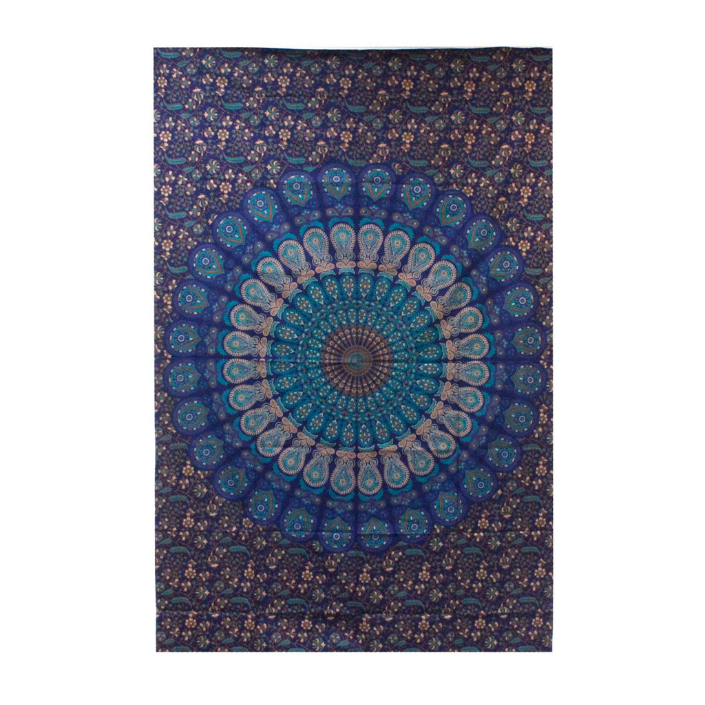 Single Cotton Bedspread & Wall Hanging - Classic Mandala 130x200cm