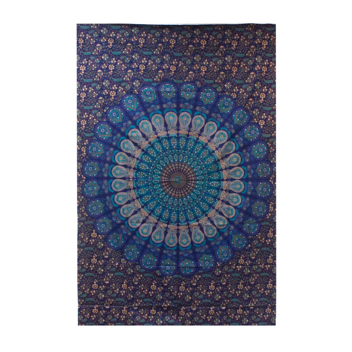 Single Cotton Bedspread & Wall Hanging - Classic Mandala 130x200cm