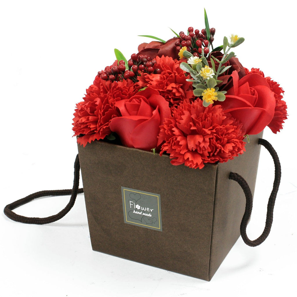 Soap Flower Bouquet - Red Rose & Carnation – view 2