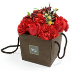 Soap Flower Bouquet - Red Rose & Carnation – view 2