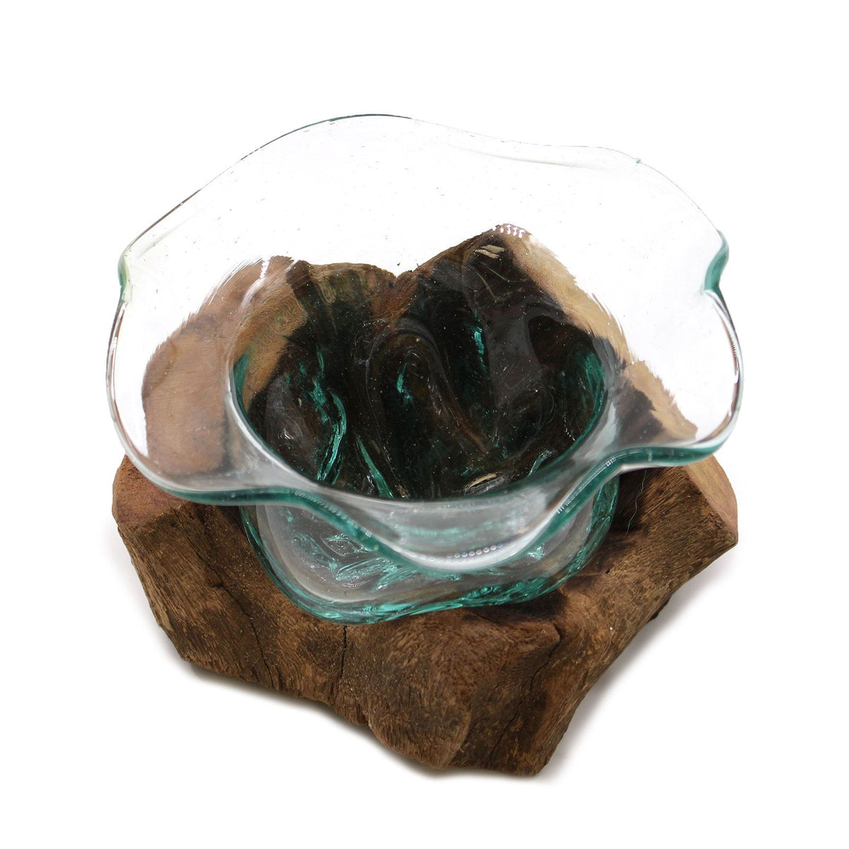 Molten Glass Fancy Sweet Bowl on Wood – view 4