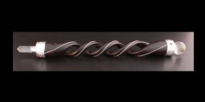 Spiral Carved Wooden Healing Stick – view 2