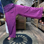Yoga and Festival Pants - Thai Fisherman Mandala Mantra, Purple – view 2