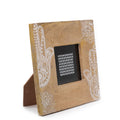 Small Mango Wood Picture Frame, Hamsa, White
