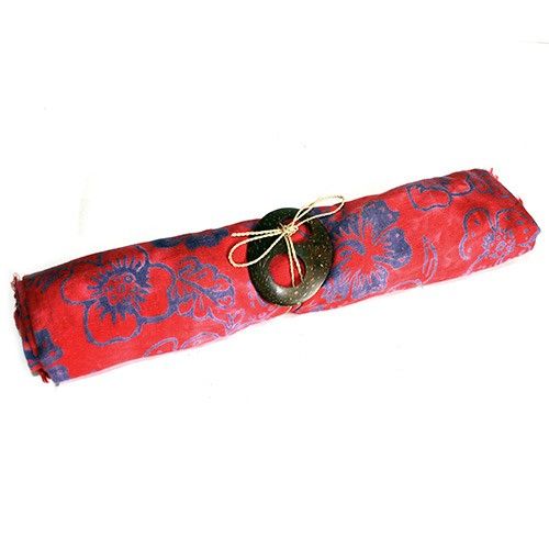 Bali Block Print Sarong - Tropical Print - 155x120cm – view 5