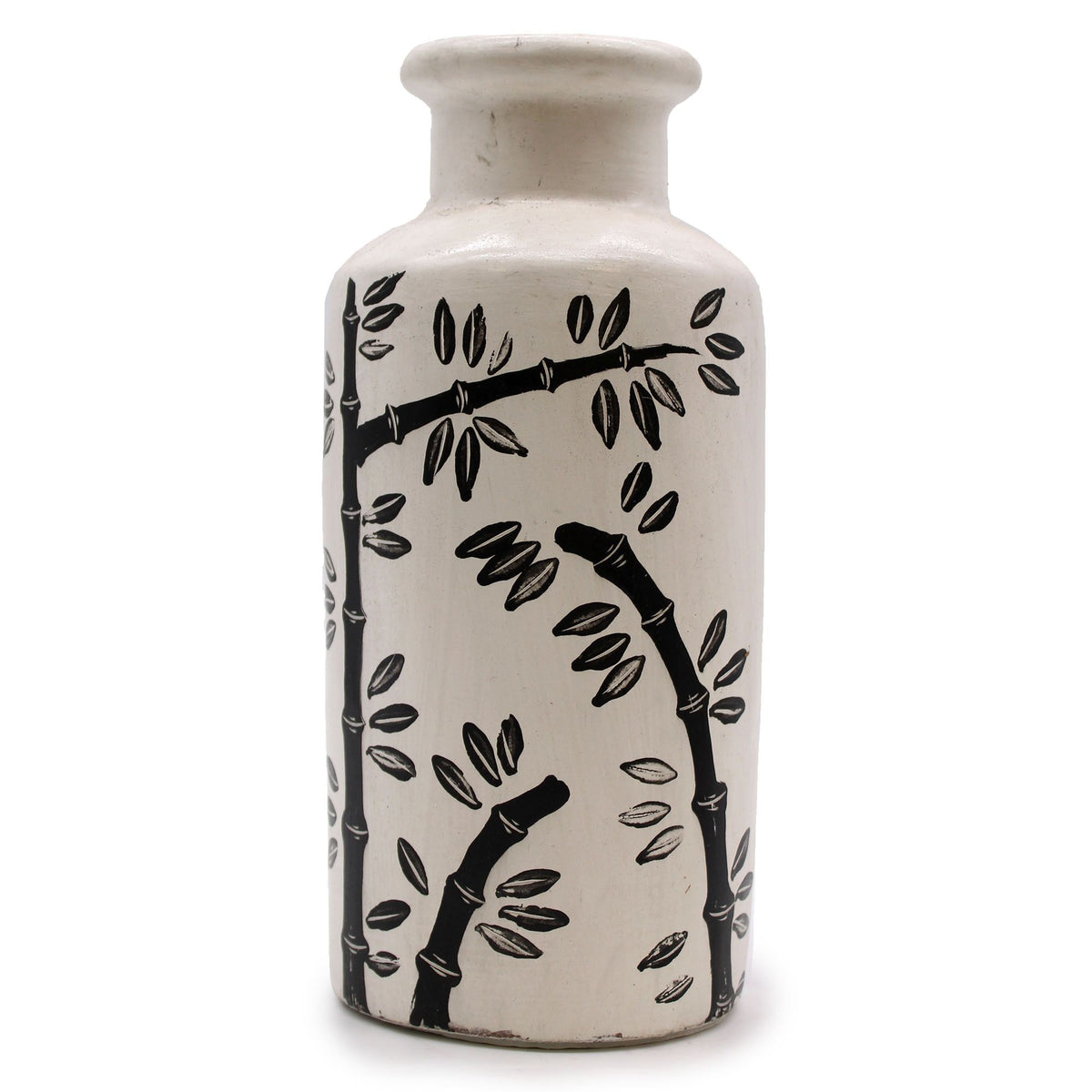 Bamboo Motif Straight Vase - Natural – view 2