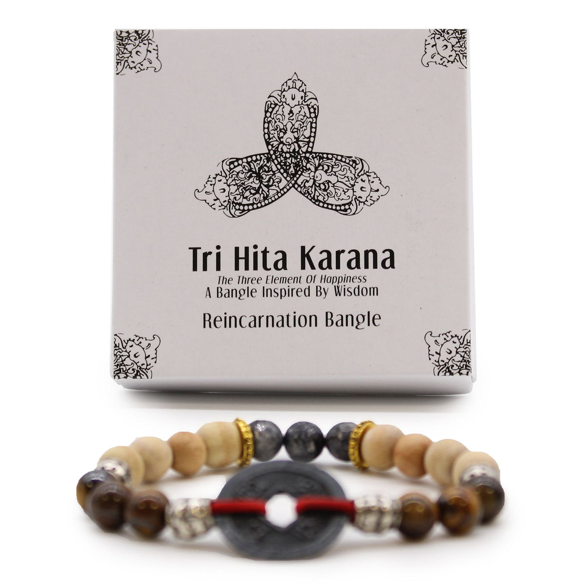 Tri Hita Karana Bangle - Reincarnation, Bali Bracelet – view 4