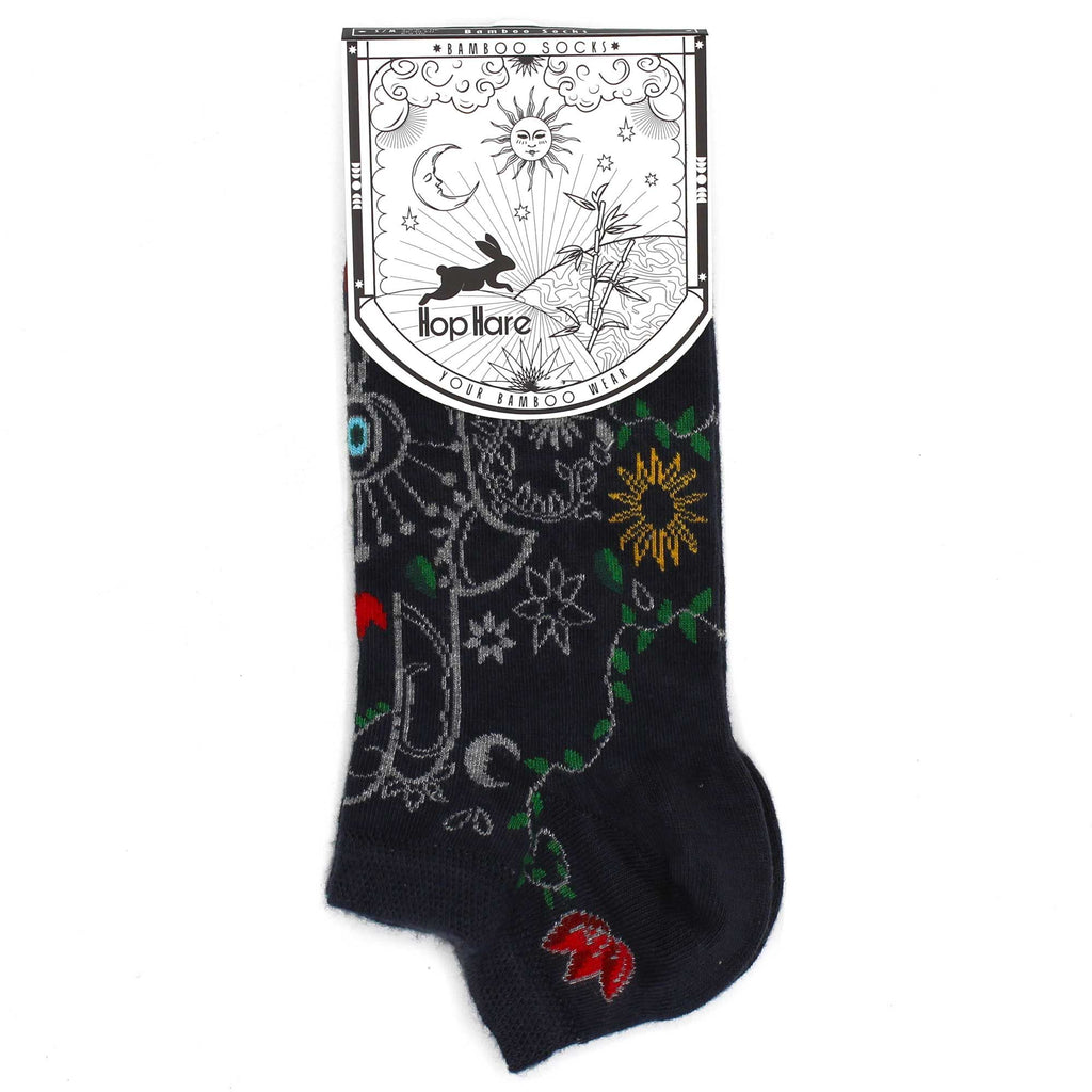 Hop Hare Bamboo Low Trainer Socks - Hamsa Hand – view 3