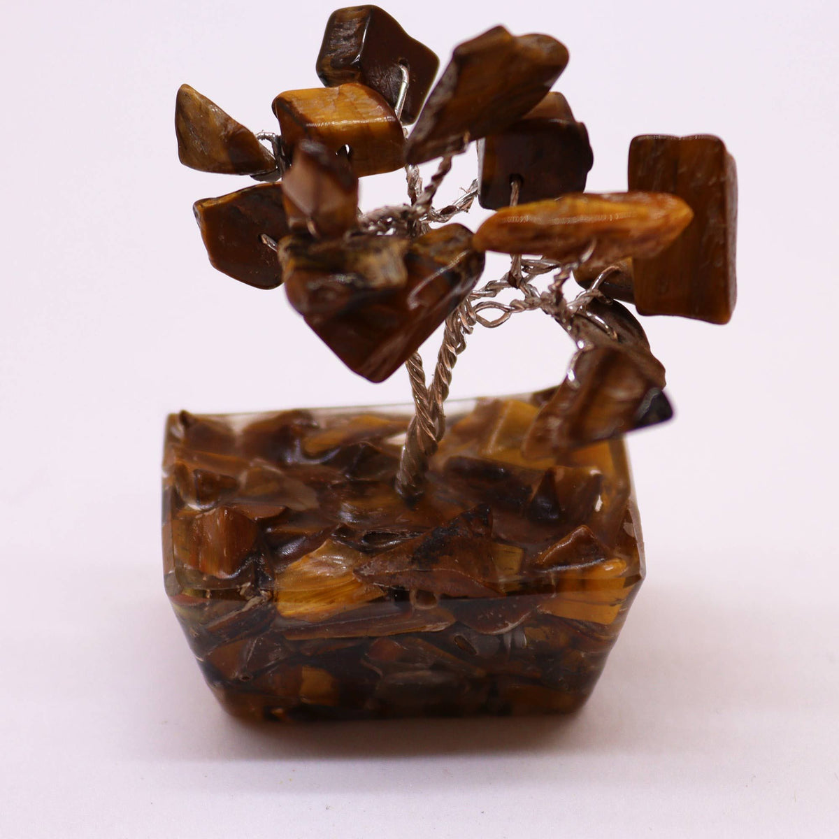 Mini Gemstone Tree on Orgonite Base, Tiger Eye – view 3
