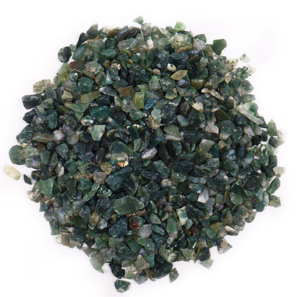 Moss Agate Gemstone Chips - 1kg Bulk Bag – view 2