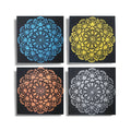 Mandala Brocade Wall Art, Set of 4 - 30 x 30cm