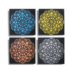 Mandala Brocade Wall Art, Set of 4 - 30 x 30cm