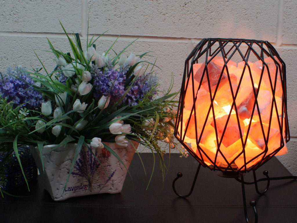 Mesh Salt Rock Brazier Lamp