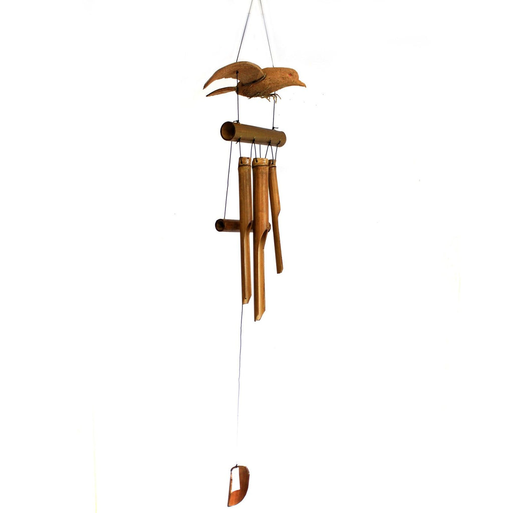 Coconut Blackbird Wind Chime, Bamboo, Approx. 1 m – view 3