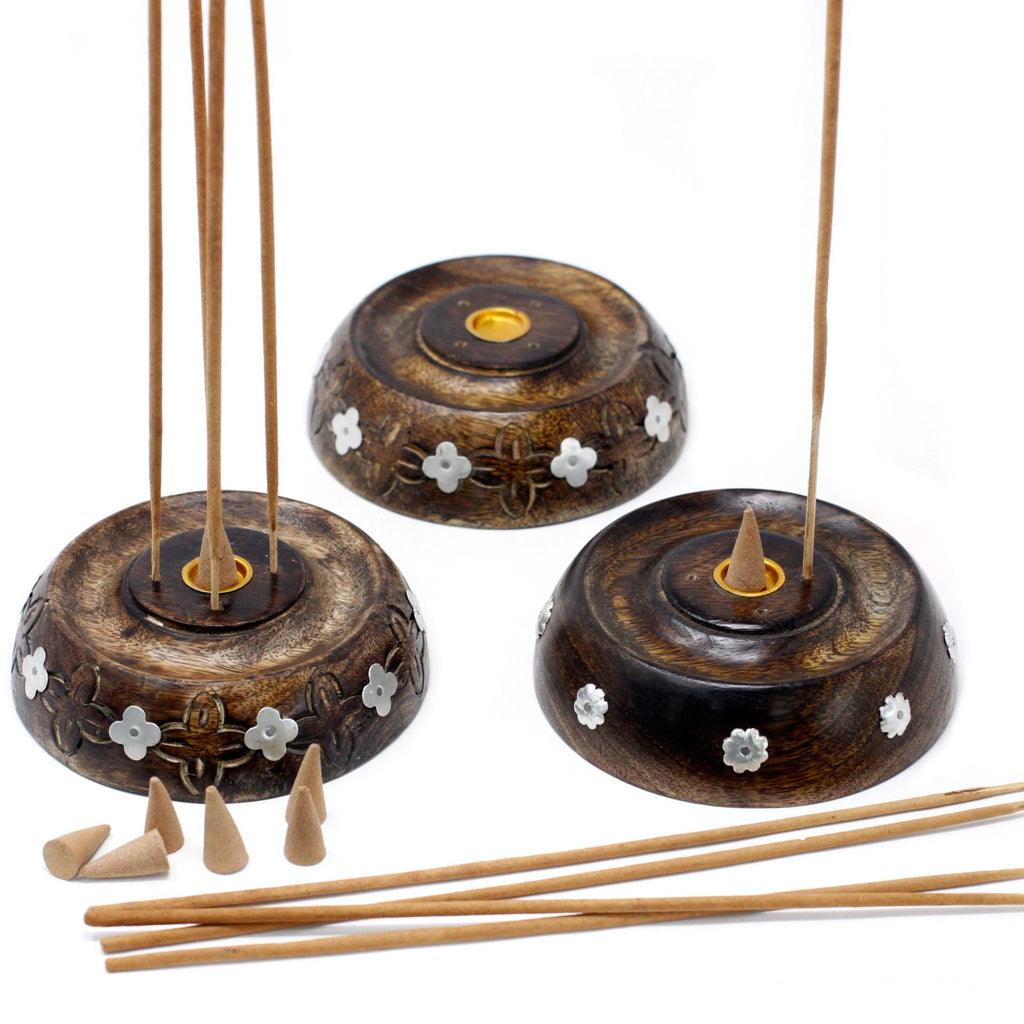 Mango Wood Cone and Stick Burner, Assorted Design – view 8