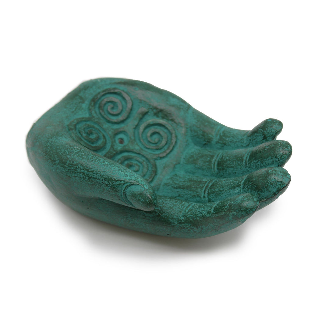 Strength Hand Incense Burner in Green – view 2